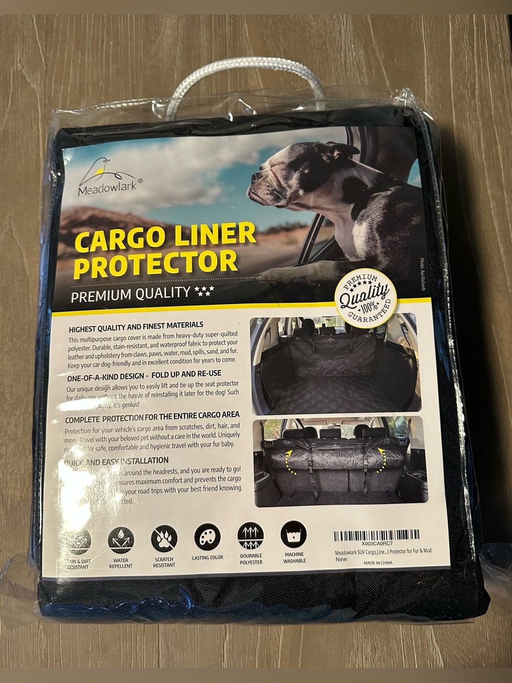 NWT Cargo Liner Protector Quilted Color Black.